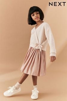 Pink Ballet Style Wrap Front Tie Jumper (3-16yrs) (325904) | €18 - €23