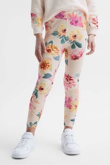 Reiss Pink Essie Junior Floral Print Leggings (327256) | €30