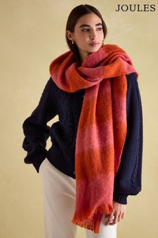 Joules Fenella Orange/Pink Oversized Blanket Scarf (327743) | ￥5,910