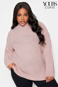 Yours Curve High Neck Knitwear Jumper