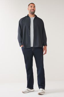 Black Plus Size Single Cuff Easy Care Shirt (327991) | €4