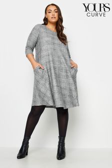 Yours Curve Grey Soft Touch Pocket Dress (328136) | €21