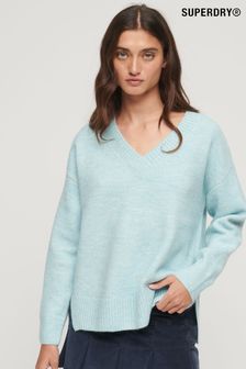 藍色 - Superdry超大版型V領套衫 (328232) | NT$3,030