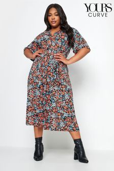 Yours Curve Multi Floral Maxi Wrap Dress (328270) | $58