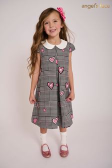 Angels Face Grey Lil Checked Dress with Hearts (328273) | €42 - €44