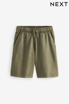 卡其綠色 - 休閒水洗針織短褲 (3-16歲) (328436) | NT$490 - NT$710