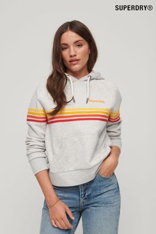 Superdry Grey Rainbow Stripe Logo Hoodie (328446) | €91