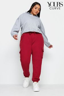 Yours Curve Light Red Cargo Joggers (328464) | SGD 52