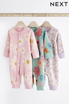 灰綠色 - 嬰兒無腳連身睡衣3件裝 (0個月至3歲) (328637) | HK$175 - HK$192