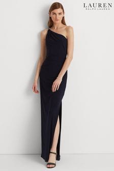 Lauren Ralph Lauren Marineblau Belina Ein-Schulter-Maxi-Kleid (328820) | 397 €
