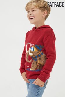 FatFace Red Wilfred Mammoth Hooded Jumper (328856) | €35