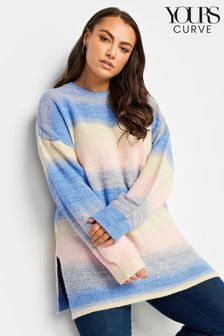 Yours Curve Blue White True Knitwear Jumper (328903) | SGD 68 - SGD 72