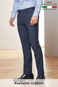 Blue Tailored Signature Tollegno Wool Suit: Trousers (329030) | $159