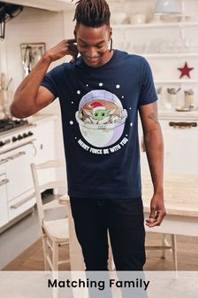 Navy Blue Mandalorian Christmas T-Shirt (329764) | 23 €