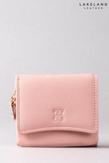 Розовый - Маленький кожаный кошелек с откидным клапаном Lakeland Leather (330225) | €27
