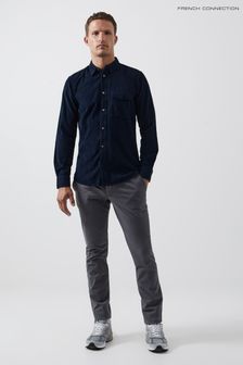 French Connection Navy Corduroy Long Sleeve Shirt (330328) | kr730