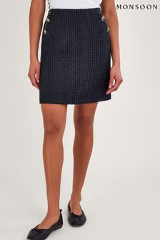 Monsoon Tilly Tweed Short Black Skirt (330537) | €39