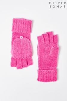 Oliver Bonas Pink Cable Fingerless Gloves (331059) | kr400