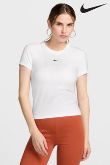 White - Nike Chill Knit Mod Crop T-shirt (331137) | kr600