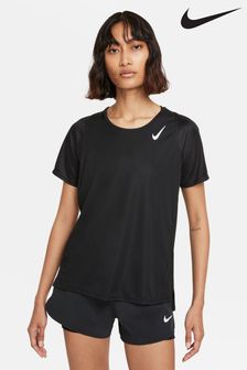 Negru - Nike Dri-fit Race Short Sleeve Running Top (331187) | 227 LEI