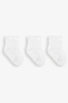 JoJo Maman Bébé White 3-Pack Princess Socks (332090) | $20