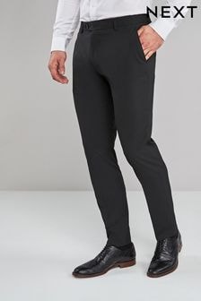 Black Skinny Fit Stretch Smart Trousers (332484) | $37