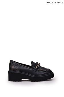 Moda in Pelle Holliee Chunky Wedges Tassel Trim Brown Loafers (332640) | €65