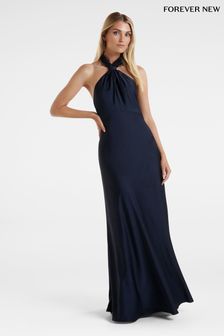 Forever New Yvette Knot Tie Neck Gown