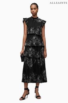 AllSaints Black Madi Diana Dress (333048) | OMR124