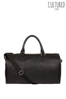 Cultured London Black Club Leather Holdall (333098) | €109
