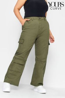 Yours Curve Green Multi Pocket Wide Cargo Jeans (333382) | 25 €