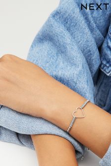 Sterling Silver Heart Pully Bracelet (333475) | AED36