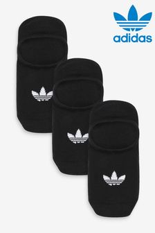 adidas Originals Adults Black No Show Socks Three Pack