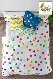 طقم من غطاء لحاف وغطاء وسادة قطن ألوان متعددة Confetti من Happy Friday