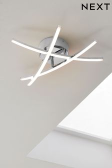 Chrome Amari LED Flush Ceiling Light (334508) | €92