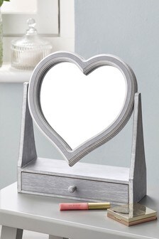 Grey Heart Vanity Mirror (334601) | €13
