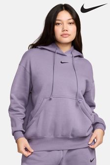 Dark Purple - Nike Oversized Mini Swoosh Hoodie (334790) | kr1 100