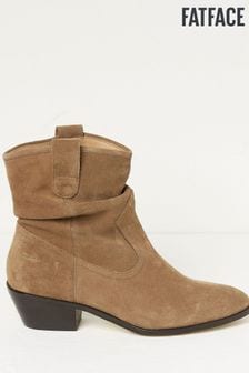 FatFace Brown Polly Western Ankle Slouch Boots (334910) | €49