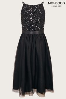 Monsoon Black Deco Sequin Truth Prom Dress (335021) | 238 QAR - 247 QAR