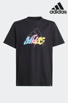 adidas Black Sportswear Table Illustrated Graphic T-Shirt (335028) | €15