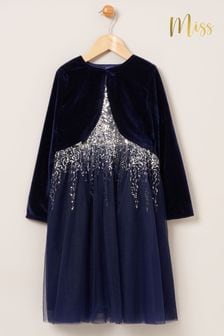 藍色 - Miss粉色洋裝和開襟毛衣2件組 (335104) | NT$2,050