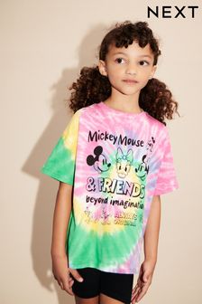 彩虹綁染 - 超大版型亮片裝飾Minnie Mouse授權T恤 (3-16歲) (335240) | NT$620 - NT$840