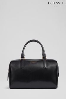 LK Bennett Fleur Leather Bowling Black Bag (335297) | ₪ 1,403