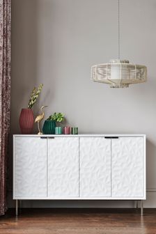 White Mode Textured Large Sideboard (335433) | €650