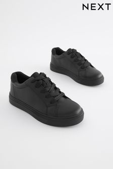 Black Standard Fit (F) Lace Up School Shoes (335468) | KRW49,100 - KRW70,400