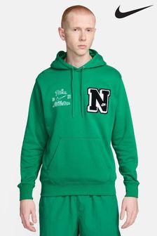 Verde - Hanorac tip pulover din fleece flaușat Nike Club (335471) | 448 LEI
