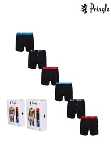 Pringle Black Button Fly Boxers Multi Pack (335728) | $81