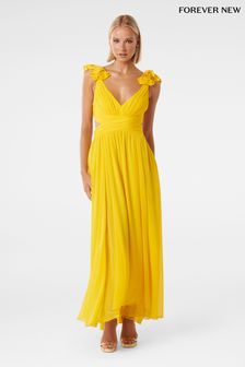 Forever New Yellow Selena Ruffle Shoulder Maxi Dress (336617) | 153 €