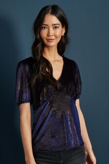 Haut en velours à paillettes