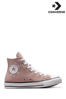 Converse Brown Youth Chuck Taylor Floral Embroidered Trainers (337335) | €71